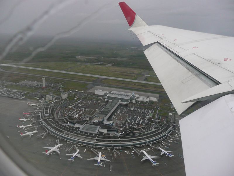 千歳空港上空より